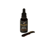 Woody’s Beard & Tattoo Oil with Comb includes a fine-tooth comb for precise beard grooming.